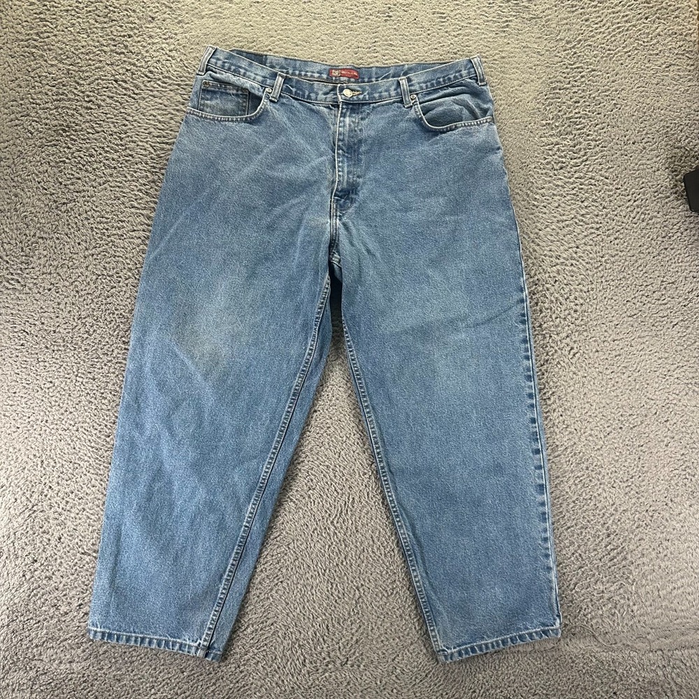 Vintage Faded Glory Jeans Mens 40x28 Blue Cotton Denim Tapered Leg Streetwear